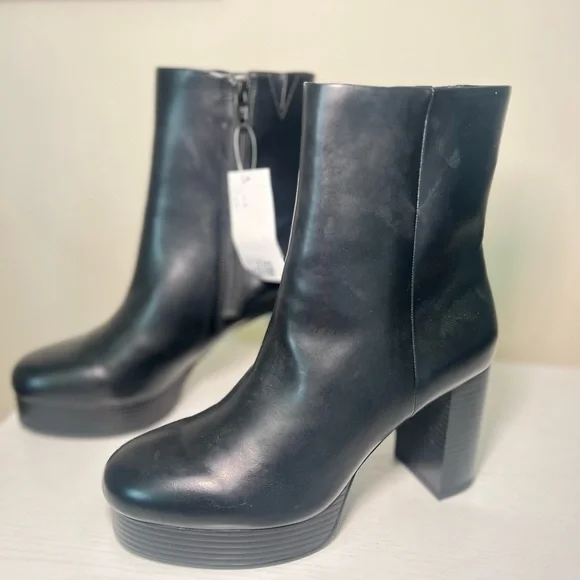 H&M black Platform Ankle Boots - Picture 5 of 9